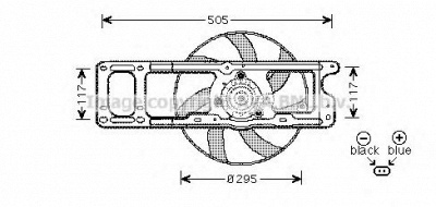 AVA QUALITY COOLING rt7537 -  Вентилятор, охлаждение двигателя